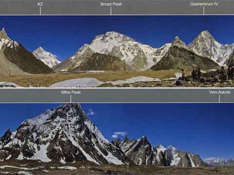 
Concordia Panorama - K2, Broad Peak, Gasherbrum IV, Baltoro Kangri, Mitre Peak - Himalayan Trails (Sentiers de l'Himalaya) book

